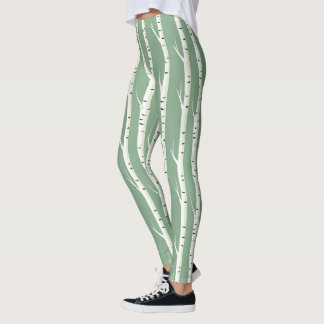 Silver Birch Tree Trunk  Leggings