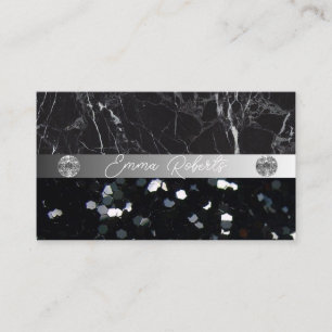 Silver Black Diamond Coach Business Card