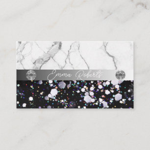 Silver Black Diamond Coach Business Card