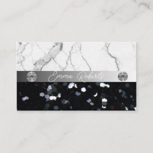Silver Black Diamond Coach Business Card