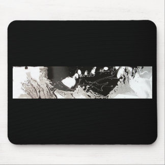 Silver Black Drip Mouse Pad
