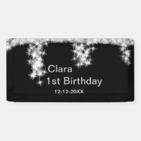 Silver black glitter add name birthday date year t