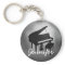 Silver Black Piano Name Monogram Student Gift