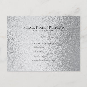 Silver & Black Swirl Gothic Wedding Holiday Postcard