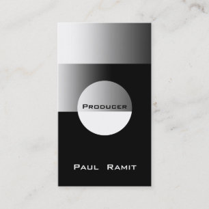 Silver Black White Business Card BW 9 Producer
