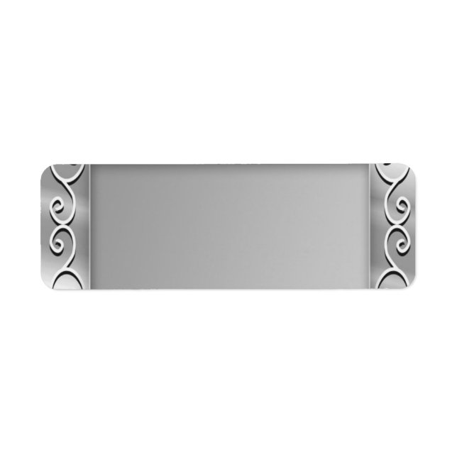 Silver Blank Return Address Labels (Front)
