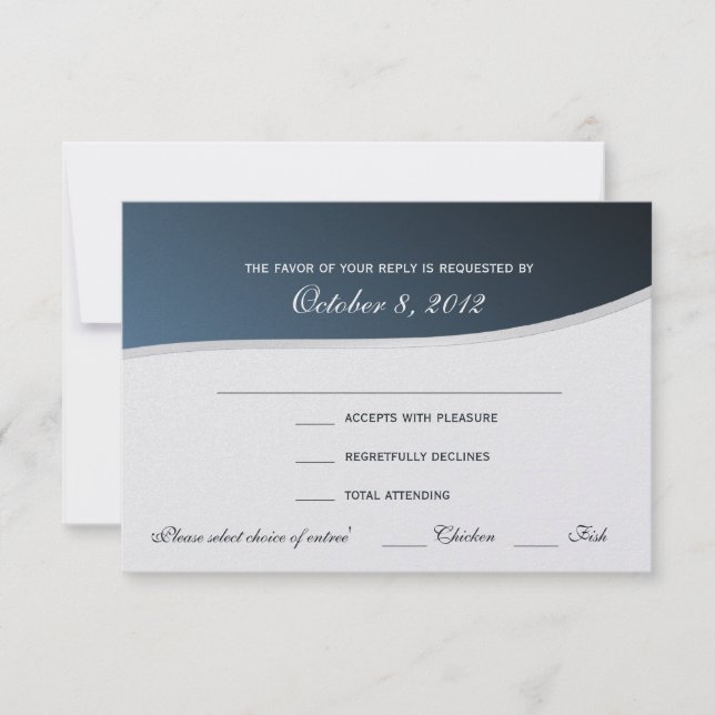 Silver Blue 3.5 x 5 Response Card (Front)