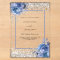 Silver blue florals 25th wedding anniversary clear