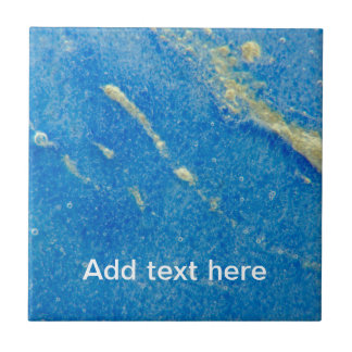 SILver blue fused glass Ceramic Tile