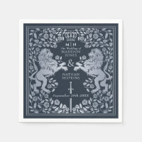 Silver Blue Royal Lion Mediaeval Sword Wedding