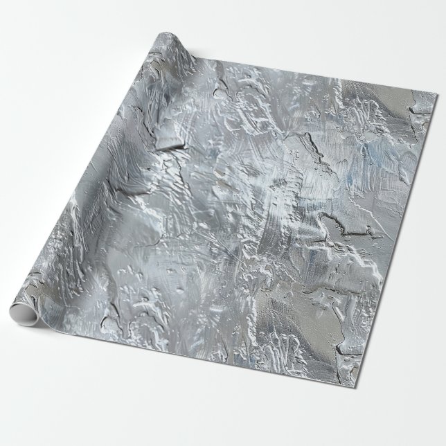 Silver Blue  Wrapping Paper (Unrolled)