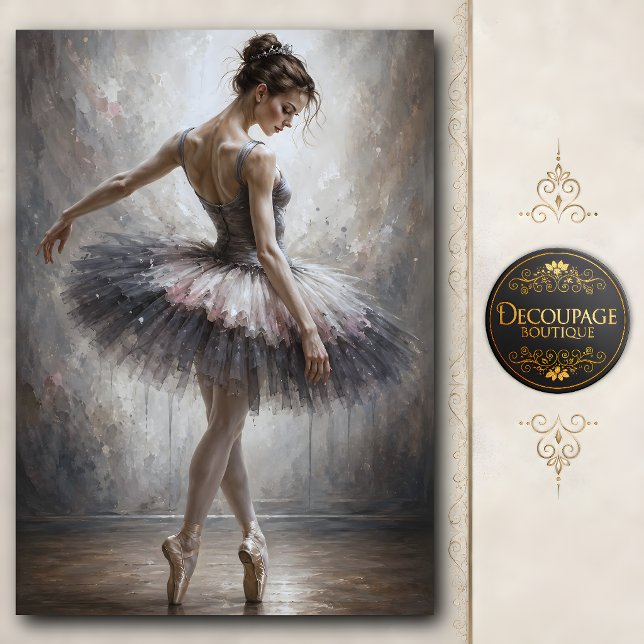 Silver Blush Contemporary Ballerina Tissue Paper (Silver Blush Contemporary Ballerina Tissue Paper)
