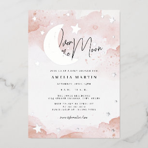 Silver Blush Over the Moon Baby Shower