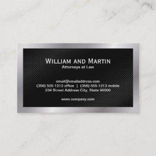 Silver Border   Black Pattern Business Card