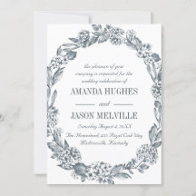 Silver Botanical | Floral wreath wedding