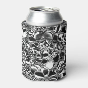 Silver bubbles with glass or metal tone can cooler