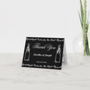Silver Bubbly & Silver Nuggets New Year Thank you Card