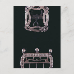 Silver buckles, English, late 18th century Postcard