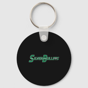 Silver Bullets Softll - Green On Navy Key Ring