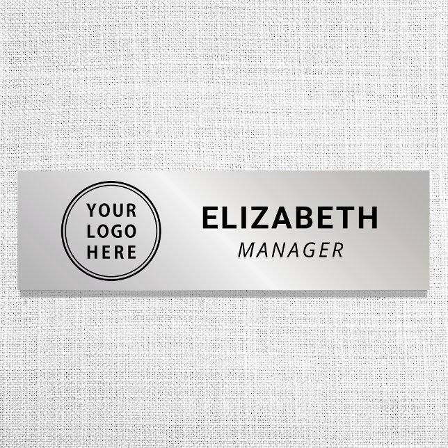 Silver Business Logo Name Tag (Creator Uploaded)