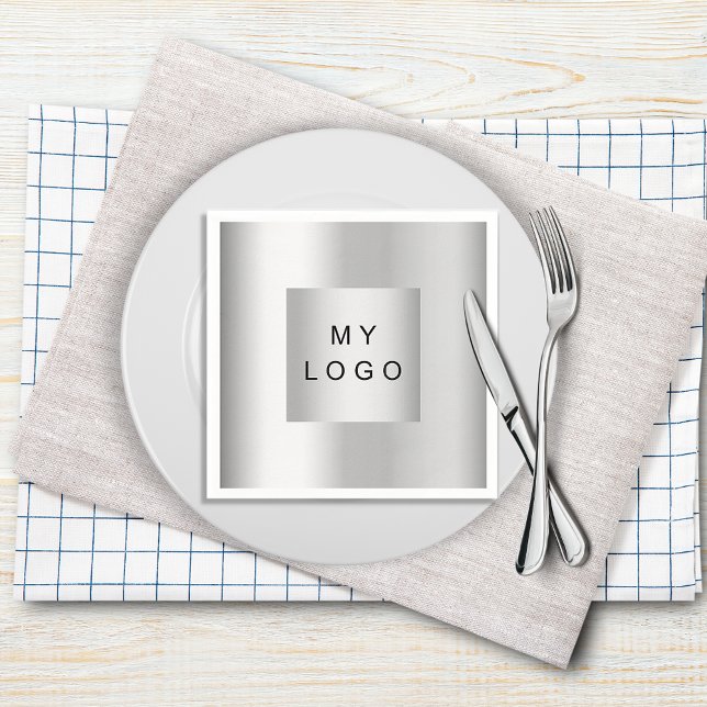 Silver business logo napkin (Creator Uploaded)