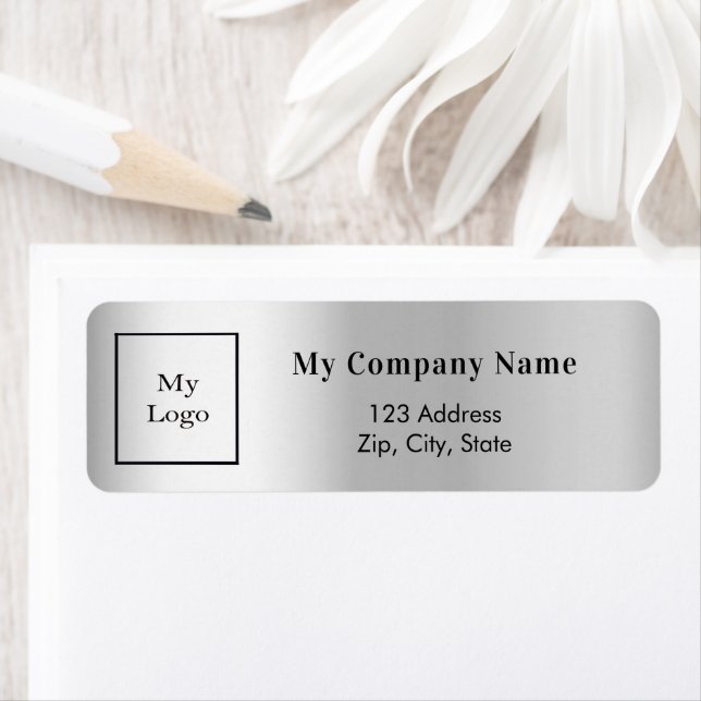 Silver business logo return address label (Insitu)
