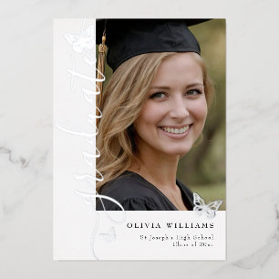 Silver Butterfly Graduate Photo Graduation Party 