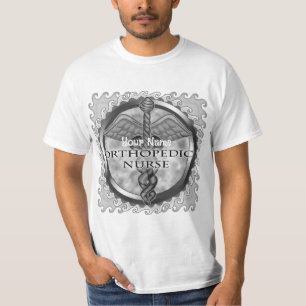Silver caduceus Orthopaedic Nurse T-Shirt