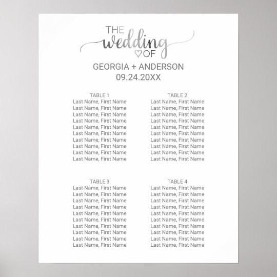 Wedding Seating Chart Australia