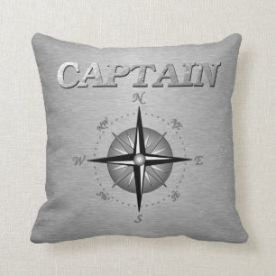 Silver Captain with Compass Rose Cushion