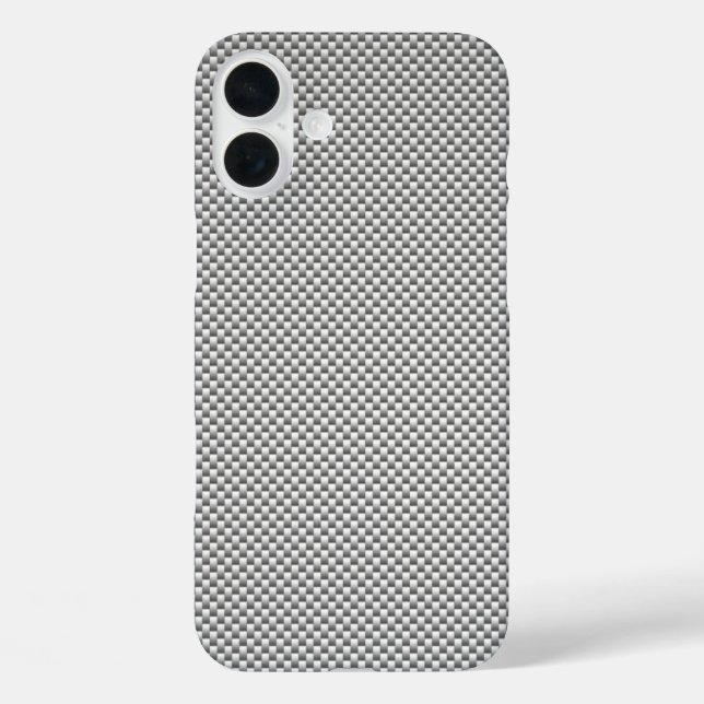Silver Carbon Fibre Style Decor Print Case-Mate iPhone Case (Back)