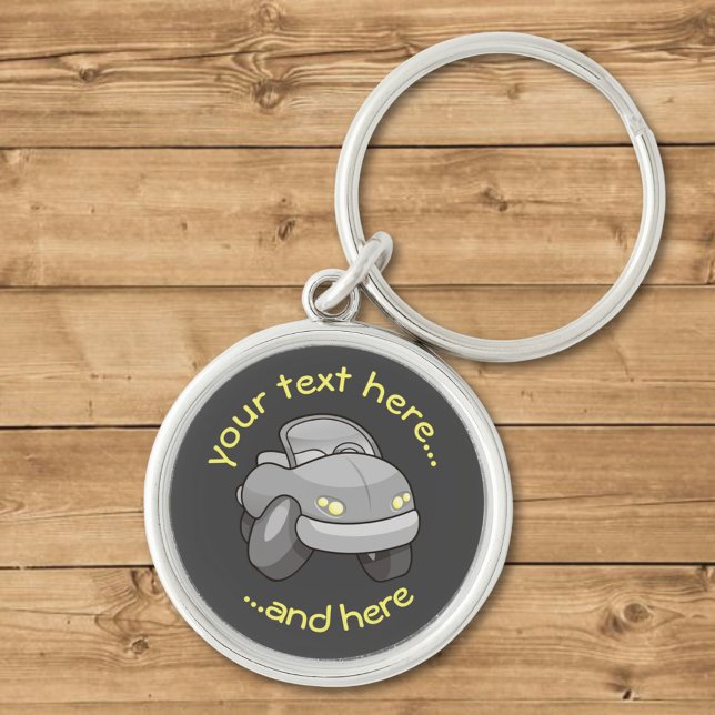 Silver Cartoon Car Key Ring (Creator Uploaded)