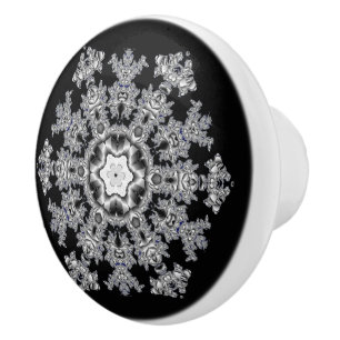 Silver Ceramic Knob
