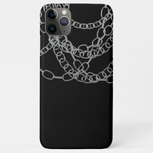 Silver Chains Black Hip Hop Chain iPhone 11 Pro Max Case