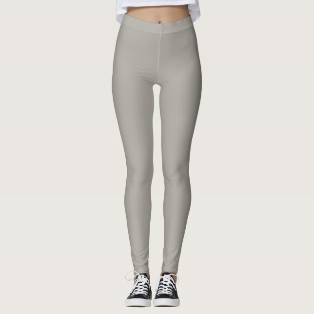 Silver Chalico Solid Plain Colour Leggings (Front)