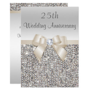 25th Anniversary Wedding Invitations Zazzle Com Au
