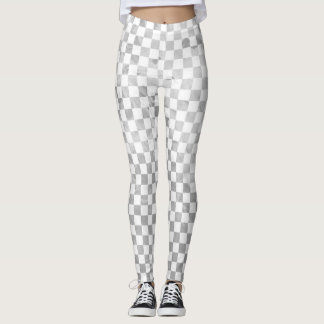 Silver Check Leggings