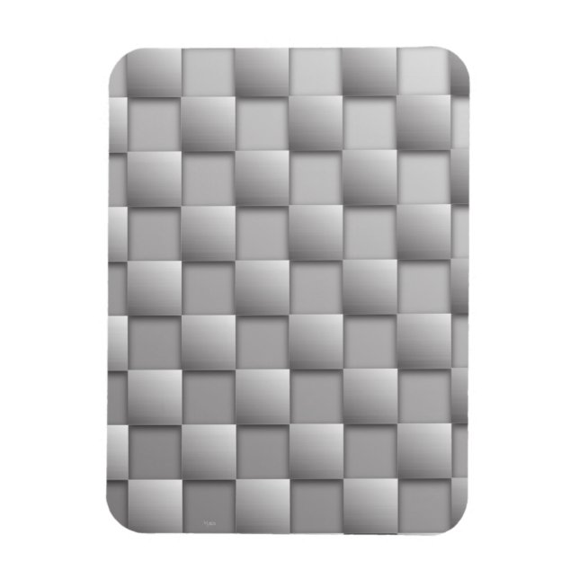 Silver Checkers Magnet (Vertical)