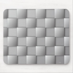 Silver Checkers Mouse Pad