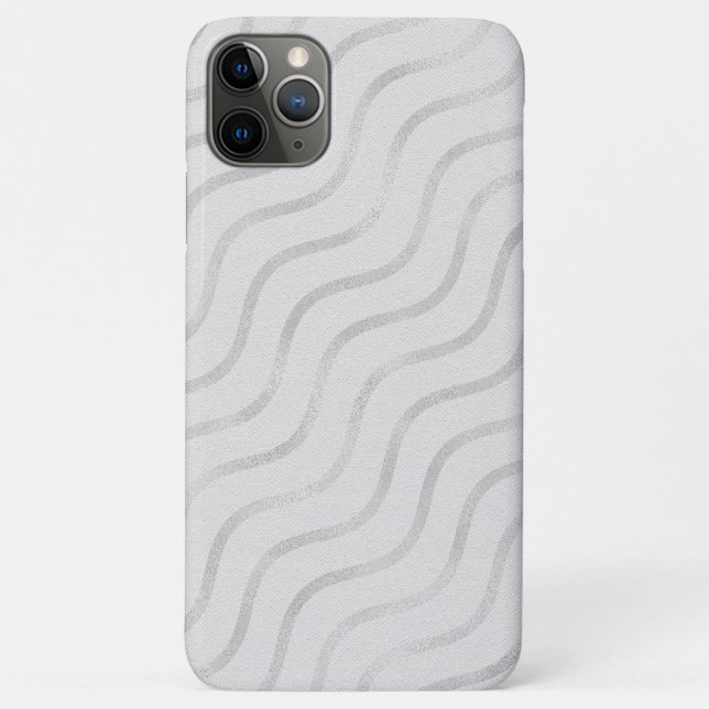 Silver Chevron on Gray Case-Mate iPhone Case (Back)
