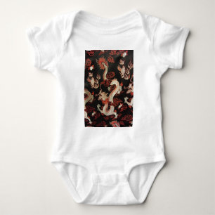 Silver Chinese Dragon Baby Bodysuit