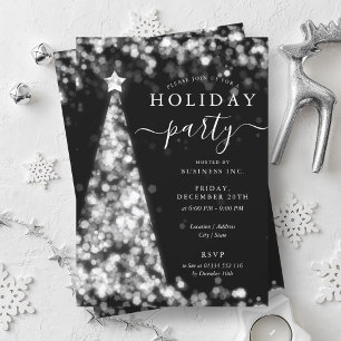 Silver Christmas Tree Company Holiday Party  Invitation