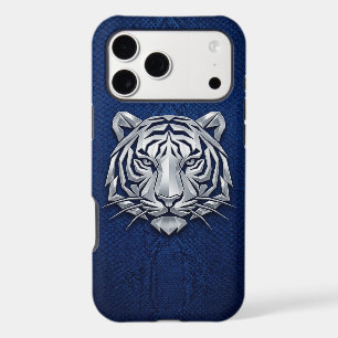 Silver Chrome Geometric Tiger Blue Python iPhone 