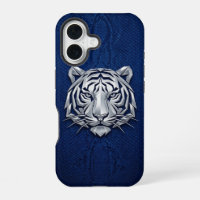 Silver Chrome Geometric Tiger Blue Python iPhone