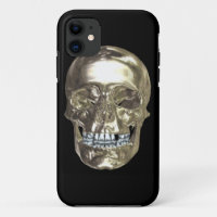 Silver Chrome Skull iPhone 5G Case