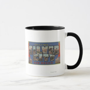 Silver City, New Mexico - Large Letter Scenes Mug
