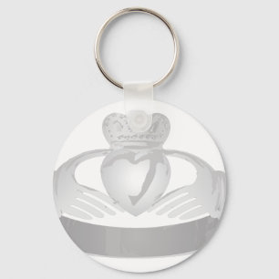 silver claddagh ring key ring