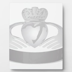 silver claddagh ring plaque