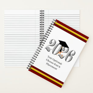 Silver Class of 2026 Graduation Notebook