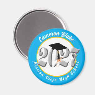 Silver Class of 2027 Graduation Magnet